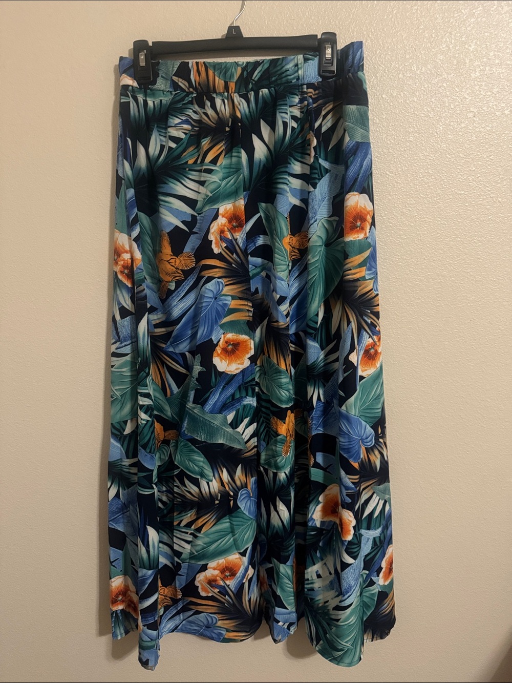 Tropical Floral Maxi Skirt & top set - Navy & Teal